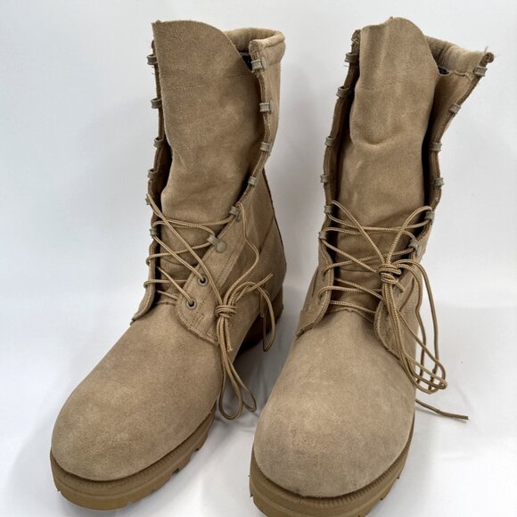 Military Army Boots Tan Mens Size 13 O8D-1042 Combat Vibram Suede NWOT main image 4